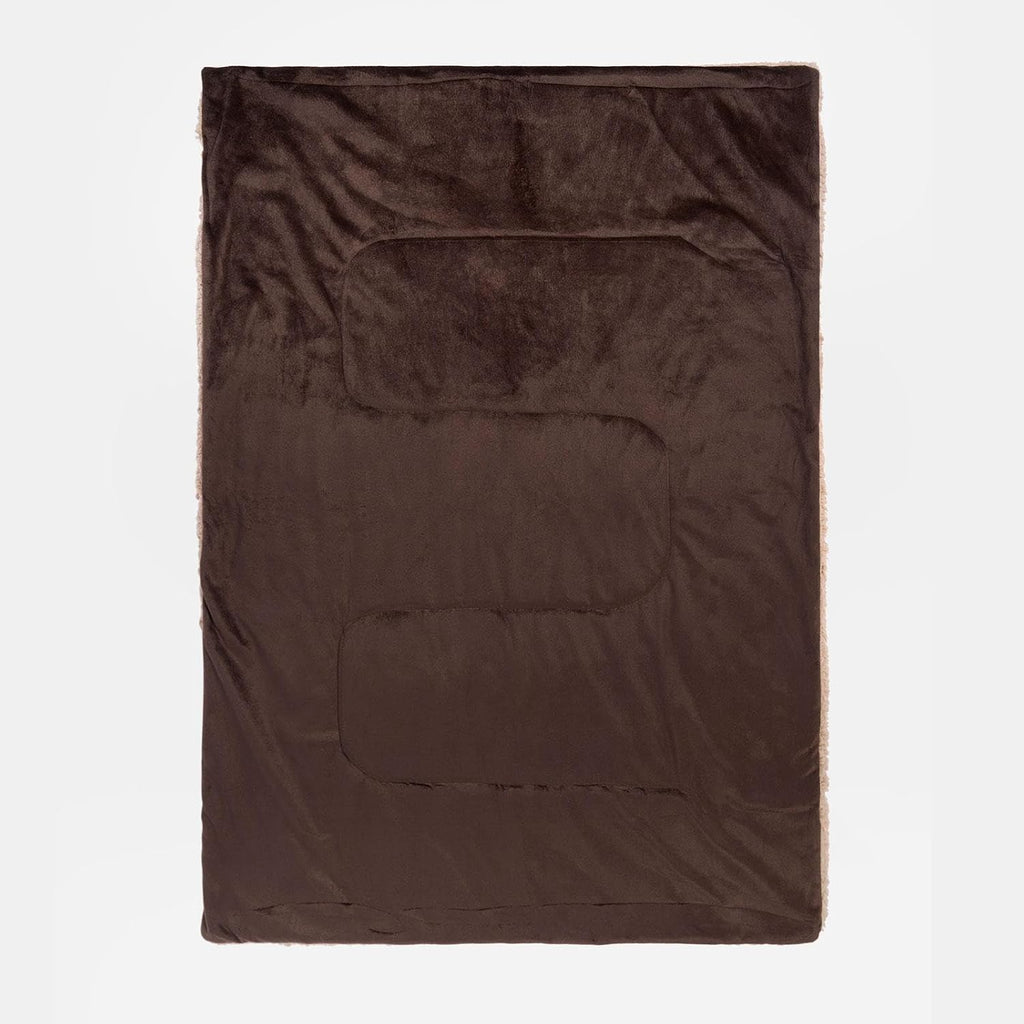 Sherpa Pet Dog Blanket, Soft Fluffy Warm & Comfy Quilted Dog Blanket Washable Lightweight Animal Cat Kitten Kennel Mat Warm Throw over Plush Fleece, Brown - 100 X 150Cm