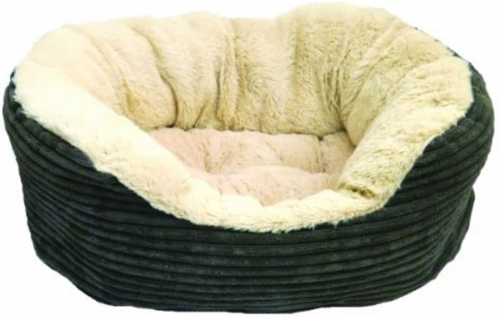 Large Dog Bed, Machine Washable, Super Soft and Cosy Plush Dog Bed, Grey and Cream, 81 X 63 X 18 Cm (Approximately 32 X 25 X 7 Inch), Large