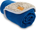 Dog Blanket – Super Soft Dog Blankets Large Washable - Fluffy Pet Blankets for Dogs Sherpa Textured Puppy Blanket – Large Size 80Cm X 100Cm (Blue)